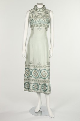 Lot 242 - A Bonnie Original be-jewelled pale blue silk...