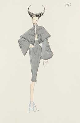 Lot 352 - An Alexander McQueen fashion sketch for his...