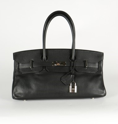 Lot 8 - An Hermès black togo leather Birkin II bag,...