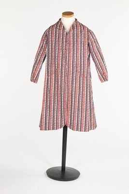 Lot 32 - A gentleman's printed cotton banyan, French,...