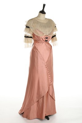 Lot 63 - A G & E Spitzer of Vienna pink satin...