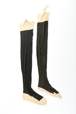 Lot 20 - Two pairs of Queen Victoria's black silk...