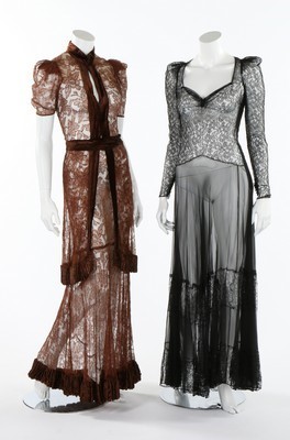 Lot 155 - Six 1930s evening gowns, including a good...