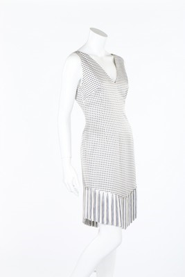 Lot 245 - A Givenchy chequered silk cocktail dress, 1998,...