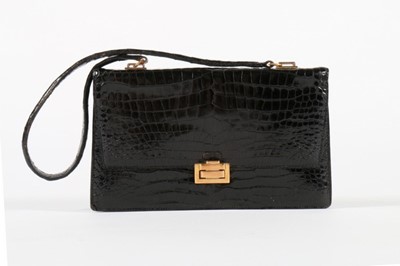 Lot 201 - An Hermès black crocodile 'Palermo' shoulder...