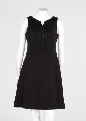 Lot 123 - An Andr Courrges black knitted jersey mini...