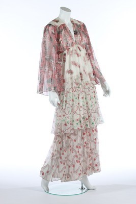 Lot 188 - An Ossie Clark/Celia Birtwell printed chiffon...