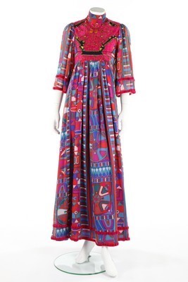 Lot 156 - A good Thea Porter embroidered and printed...