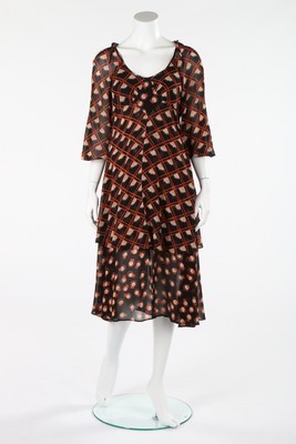 Lot 138 - An Ossie Clark/Celia Birtwell printed chiffon...