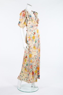 Lot 140 - An Ossie Clark/Celia Birtwell printed satin...