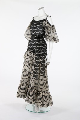 Lot 167 - An Yves Saint Laurent printed organza evening...