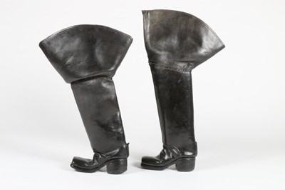 Lot 50 - A rare pair of 'Marlborough bucket' boots,...