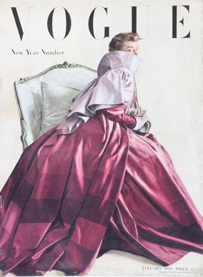 Lot 73 - British Vogue magazines, 1940s, comprising 3...