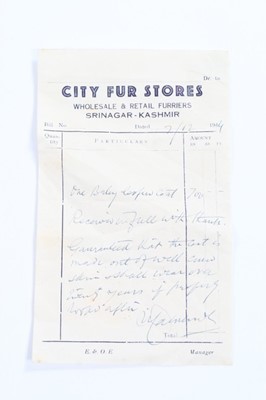 Lot 56 - A baby leopard skin coat, 1944, with original...