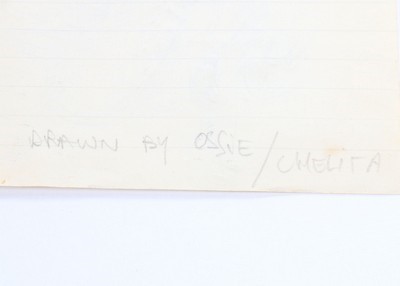 Lot 65 - An Ossie Clark pencil sketch of Chelita...