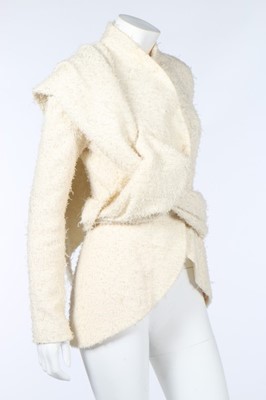 Lot 72 - A John Galliano tousled white cotton jacket,...