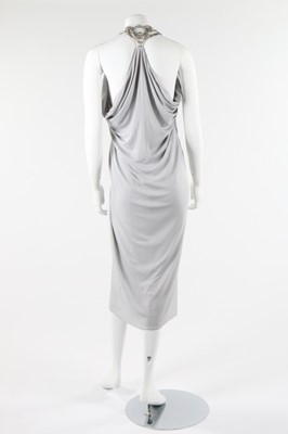 Lot 74 - An Alexander McQueen draped pale grey jersey...