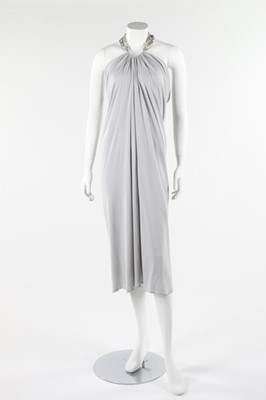 Lot 74 - An Alexander McQueen draped pale grey jersey...