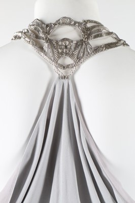Lot 74 - An Alexander McQueen draped pale grey jersey...