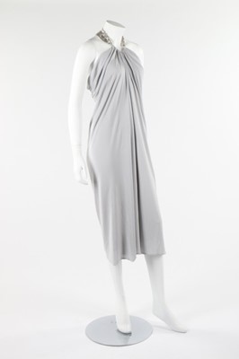 Lot 74 - An Alexander McQueen draped pale grey jersey...