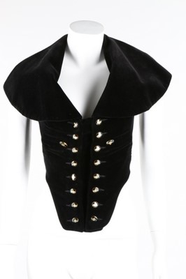 Lot 75 - A Vivienne Westwood black velvet bustier,...