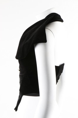 Lot 75 - A Vivienne Westwood black velvet bustier,...