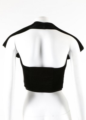 Lot 75 - A Vivienne Westwood black velvet bustier,...