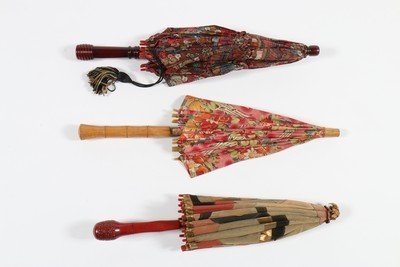 Lot 86 - Three interesting art-deco parasols, mid 1920s,...