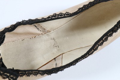 Lot 87 - A pair of Gaudinot pale apricot linen summer...
