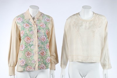 Lot 93 - A group of ivory/white garments, including...