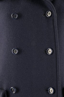 Lot 104 - A Courreges navy wool coat, early 1970s,...