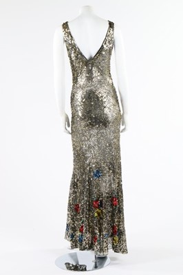 Lot 120 - A gold sequined evening gown, early 1930s,...