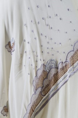 Lot 68 - A Janice Wainwright ivory chiffon kaftan-style...