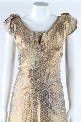 Lot 122 - A Maison Worth couture oriental brocade...