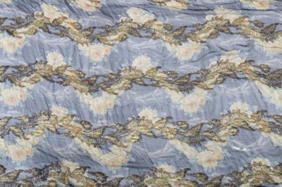 Lot 130 - A brocaded and printed chiffon Liberty-style...
