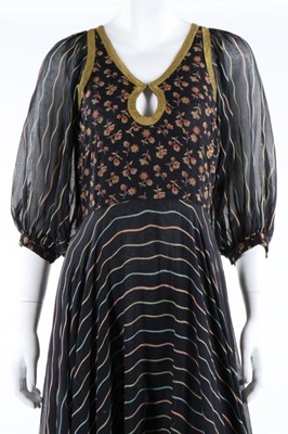 Lot 134 - A Thea Porter printed muslin 'Gipsy' dress,...