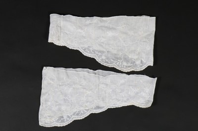 Lot 395 - A pair of white-worked engageants, French,...
