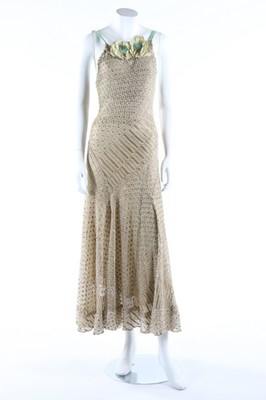 Lot 177 - Two bias-cut evening gowns, 1930s, one with...