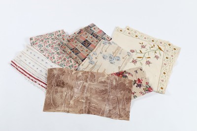 Lot 189 - An interesting group of embroideries, brocade...