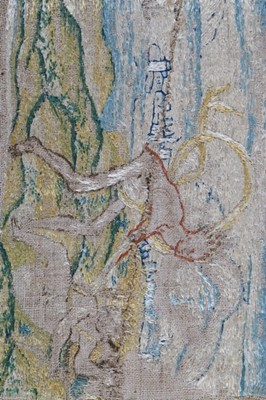 Lot 189 - An interesting group of embroideries, brocade...