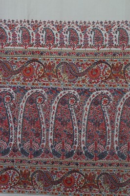 Lot 196 - Two printed Paisley design shawls, comprising:...