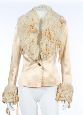 Lot 204 - A John Galliano ivory satin and tousled tulle...