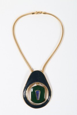 Lot 205 - A Pierre Cardin enamelled necklace, late 1960s,...