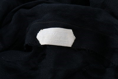 Lot 215 - A Paquin black beaded tulle flapper dress,...