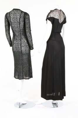 Lot 222 - A group of 1930s dinner and evening dresses...