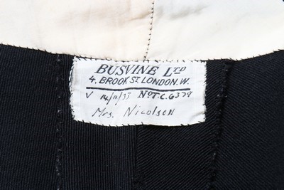 Lot 228 - A steel-grey wool riding habit, comprising:...