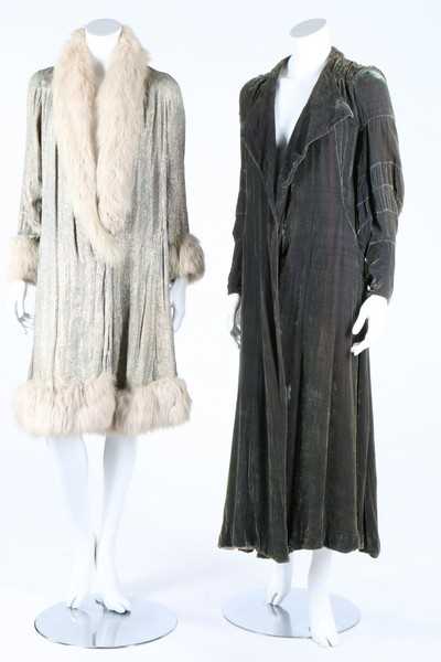 Lot 232 - Six evening coats/capes, 1920s-30s, including...