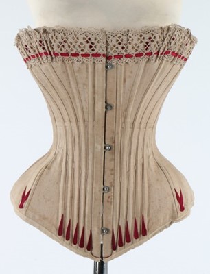 Lot 243 - A 'Lyons Celebrated C' corset, circa 1890, and...
