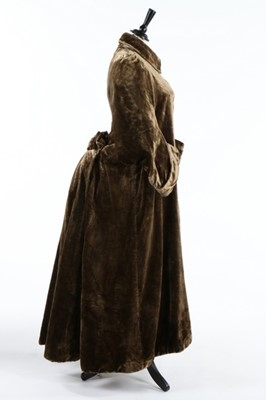 Lot 245 - A sage green velvet `visite', circa 1885, with...