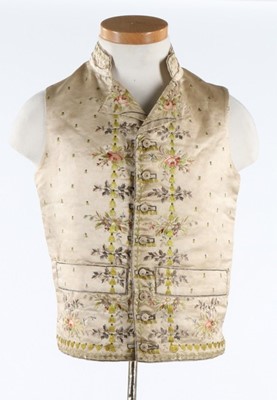 Lot 247 - A gentleman's embroidered waistcoat, circa...